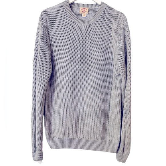 grey honeycomb-knit sweater from Brooks Brothers Red Fleece line - Picture 1 of 3